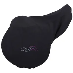 QHP Fleece Sattelbezug Sattelschoner schwarz