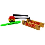 Futurola Drehmaschine King Size Rolling Machine Grinder RAW Papers raupir Geschenk Set Farbe wählbar, Farbe: Weiß