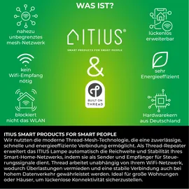 ITIUS E27, 900lm, RGB + CCT Matter über Thread