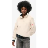 Superdry Super Soft Henley Sweatshirt - Rice White - S