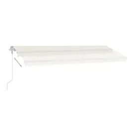 vidaXL Automatische Markise mit LED & Windsensor 500x350 cm Cremeweiß