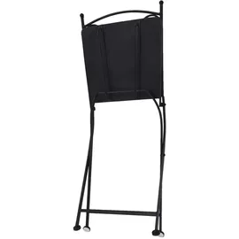 vidaXL Bistroset 3-tlg. Tisch Ø 61 x 71 cm grau/schwarz