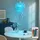 ETC Shop Hängelampe Pendelleuchte Kinderzimmer Wohnraum silber Fernbedienung Rgb Led, Metall, 1x Rgb Led warmweiß, Dxh27x152 cm