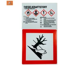TRIZERATOP Warnschild Dieselkraftstoff 1 Stück Bunt