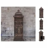 vidaXL Säulenbriefkasten Vintage-Stil bronze