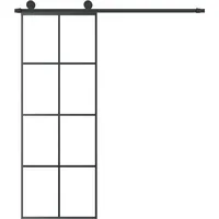 vidaXL Schiebetür rechts 76 x 205 cm schwarz