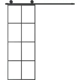 vidaXL Schiebetür rechts 76 x 205 cm schwarz