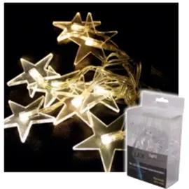 Lex LED Lichterkette Batterie 1 m Transparent