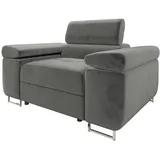 Mirjan24 Sessel Grau, 1-Sitzer, Rechteckig, 134x90x102 cm, Wohnzimmer, Sessel, Polstersessel