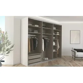 meinSchrank Schwebetürenschrank Regina 271 x 223 x 68 cm Grau