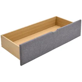 Homestyle4u Bettkasten Grau Holzwerkstoff, Textil, Schlafzimmer, Betten, Bettkasten