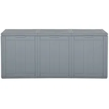 vidaXL Garten-Aufbewahrungsbox Grau 270 L PP Rattan