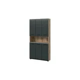 xonox.home Mehrzweckschrank 90 x 185 x 30 cm Schwarz