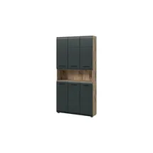 xonox.home Mehrzweckschrank 90 x 185 x 30 cm Schwarz