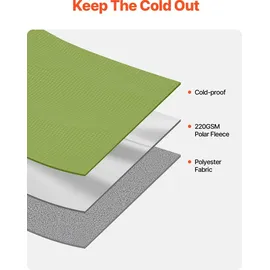 Vevor Campingdecke 2 x 1,5 m Armeegrün