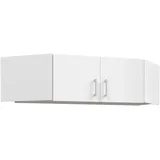 Forte Schrankaufsatz, großer Eckschrankaufsatz, 2 Türen, optimale Raumnutzung weiß