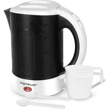Aigostar Cooltravel 30JQL Kompakter Reisewasserkocher 0,6L - Schwarz - Schwarz
