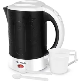 Aigostar Cooltravel 30JQL Kompakter Reisewasserkocher 0,6L - Schwarz - Schwarz