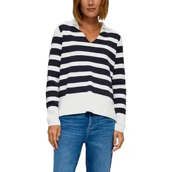 s.Oliver Strickpullover, mit Streifen-Muster s.Oliver white 44