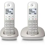 Philips TELÉFONO INALÁMBRICO XL4902S/34/ Pack Duo/Plata - Silber