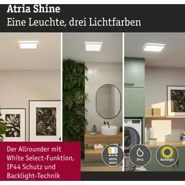 Paulmann Atria Shine 1 eckig 298x298mm 15,7W 2100lm 3000 - 6500K weiß