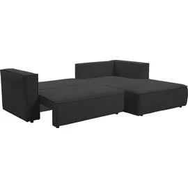 werk2 Eckcouch Cord 2-Sitzer Anthrazit