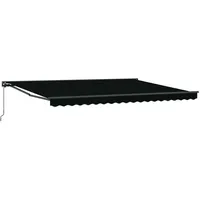 VidaXL Einziehbare Markise Schwarz 450x300 cm