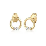 Elli DIAMONDS Ohrringe 585 Gelbgold Kreis in Gold | Gr.: onesize