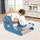 Costway Aktivitätstisch Kinderstaffelei Set mit Whiteboard blau (310700)