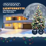 monzana Lichterkette 700 LED Außen 8 Leuchtmodi Innen IP44 Wetterfest mit Netzteil mehrfarbig Bunt