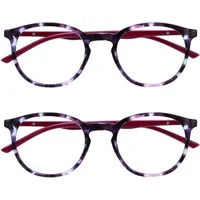 OPULIZE Met Lesebrille 2er Pack Schlank Runder Rahmen Federscharniere