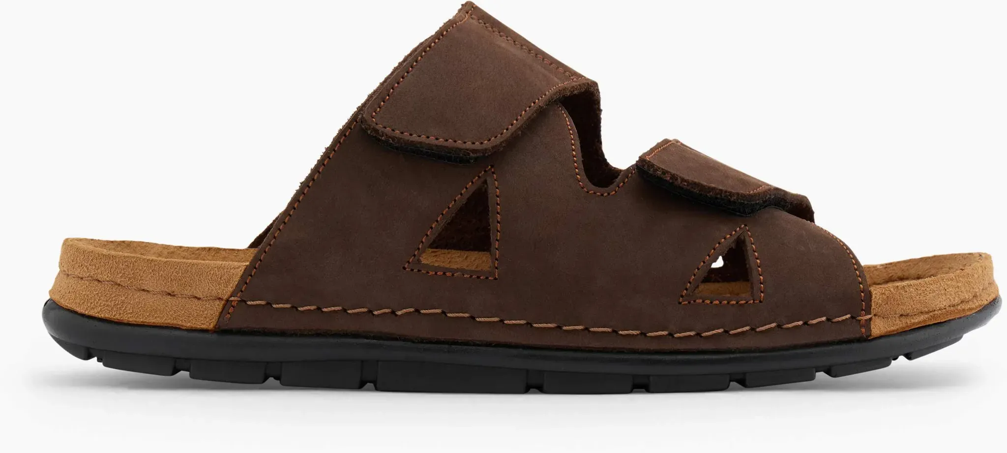Bio Comfort  Tieffuß Pantolette Braun, Herren, Größe: 42, Material: Leder - Bio Comfort  Tieffuß Pantolette Braun, Herren, Größe: 42, Material: Leder - man - Braun