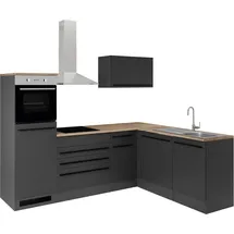 BASIC by Balculina Winkelküche L-Form 260 x 175 cm schwarz