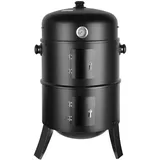 Femor Holzkohlegrill Räuchergrill und Grillofen 3in1