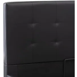 vidaXL Stauraumbett Hydraulisch Schwarz Kunstleder 180×200 cm