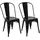 chefgastro Stapelstuhl Metall schwarz 2er Set