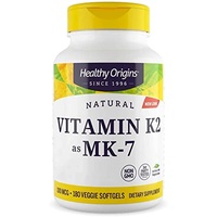 Healthy Origins, Vitamin K2 als MK7, 100mcg, 180 vegetarische Weichkapseln, Laborgeprüft, Hochdosiert, Glutenfrei, Sojafrei, Ohne Gentechnik