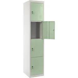 Schließfach Preston T163, Schließfachschrank Wertfachschrank Spind, Metall 180x38x45cm, grün