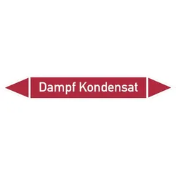 Rohrleitungskennzeichen Dampf Kondensat - 187x26 mm Folie selbstklebend