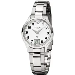 Regent Damen Armbanduhr FR-193 Funk Edelstahl