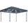 vidaXL Pavillon 4 x 3 m inkl. 4 Seitenteile Grau