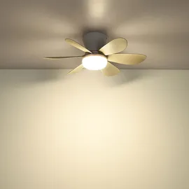 GLOBO Deckenventilator 51 cm Weiß/Khaki
