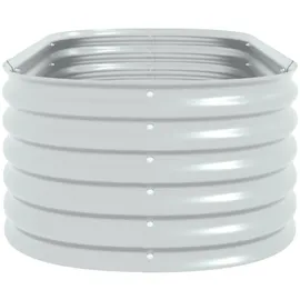 vidaXL Garten-Hochbeet verzinkter Stahl 160 x 80 x 44 cm Silber