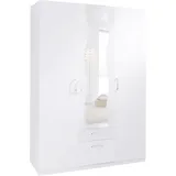 Priess Kleiderschrank 140 x 193 x 54 cm Weiß