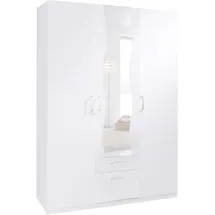 Priess Kleiderschrank 140 x 193 x 54 cm Weiß