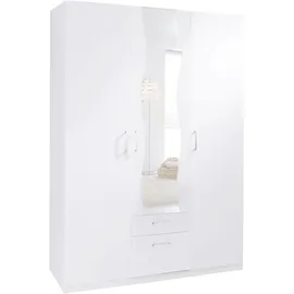 Priess Kleiderschrank 140 x 193 x 54 cm Weiß