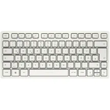 Cherry KW 7100 Mini BT, Milk White - Bluetooth-Multi-Device Tastatur