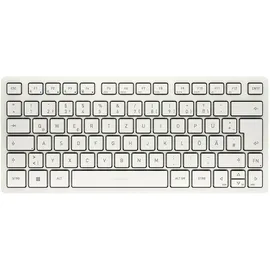 Cherry KW 7100 Mini BT, Milk White - Bluetooth-Multi-Device Tastatur