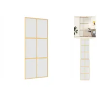 vidaXL Schiebetür Golden 90x205 cm Matt ESG-Glas und Aluminium