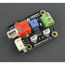 DFRobot 386AMP Audioverstärkermodul, 20-fache Verstärkung, 325mW Ausgangsleistung, LM386 Chip, 4-12V